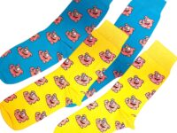 Schraansers sokken Geel & Blauw