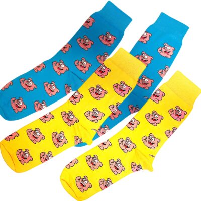 Schraansers sokken Geel & Blauw